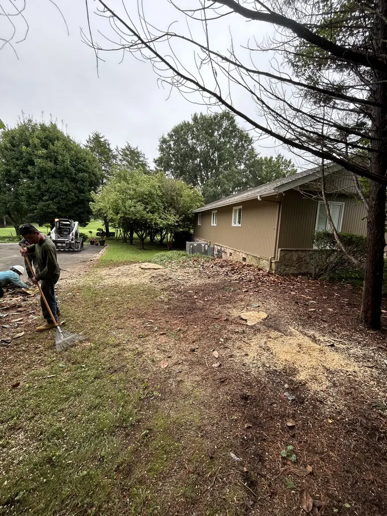Step 05: cleanup and walkthrough on a Flores Tree Service job in Knoxville, Tennessee